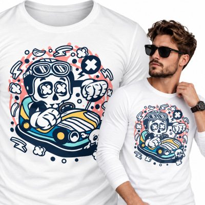 LONGSLEEVE ANIMOWANY CAR TO SKULL